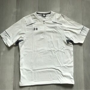 Under Armour Men’s White Short-Sleeve Quarter-Zip Performance Shirt